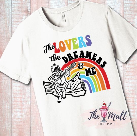 Muppets Kermit Rainbow Connection The Lovers The Dreamers and Me Tee