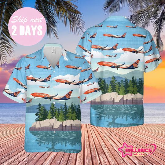 Sun Country Airlines Boeing 737-83N Hawaiian Shirt, Hawaiian Shirt For Men, Dad Husband Veteran