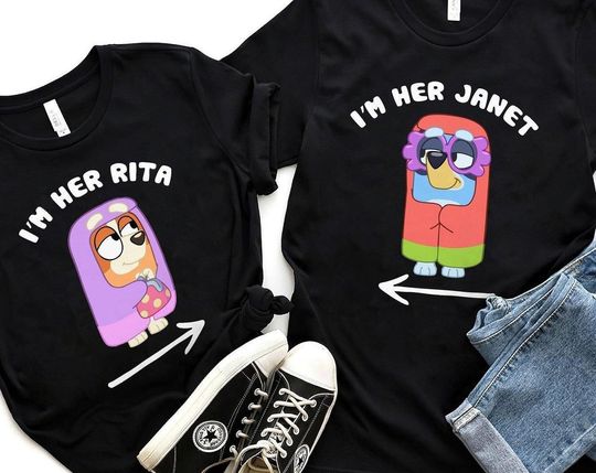 BlueyDad Janet & Rita Shirt, Custom BlueyDad Shirt, BlueyDad Family Shirt, Custom BlueyDad Family Shirts, BlueyDad shirt, BlueyDad gift