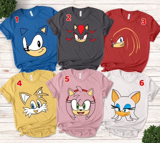 Sonic the Hedgehog Shirt, Sonic Shirt, Sonic Birthday Shirt, Sonic Group Matching Shirt, Sonic Family Party Shirt, Halloween Costume