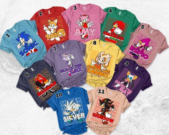 Sonic the Hedgehog Shirt,Sonic Shirt,Sonic Birthday Shirt,Sonic Group Matching Shirt,Sonic Family Party Shirt