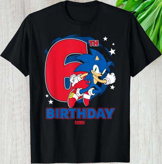 Sonic The Hedgehog Epic Shirt, Sonic 6th Birthday Custom Gift For Fans, Birthday Gift Hoodie Long Sleeve Graphic Tee, Vintage Gift For Him