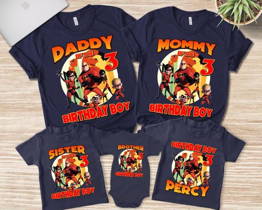 Incredibles Birthday Shirt, Incredibles Birthday T-shirt, Incredibles, Personalized Shirt, Birthday, Disney