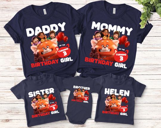 Turning Red Birthday Girl And Boy Shirt, Personalized Turning Red Family Birthday Shirt,Custom Turning Red Shirt,Turning Red Birthday