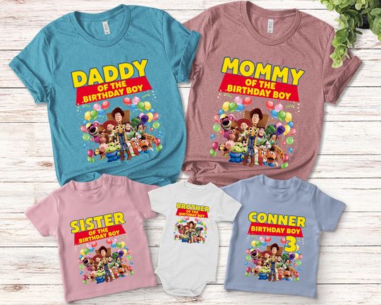 Toy Story Birthday Shirt for Girls and Boys , Toy Story Custom shirt, Toy Story Personalized shirt, Toy Story custom family shirt