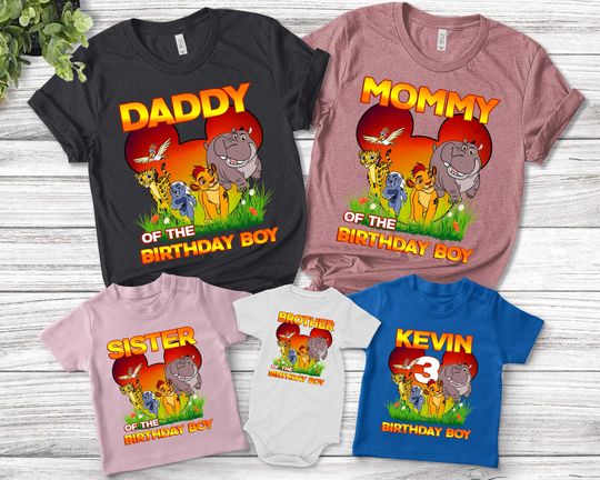The Lion Guard Birthday Shirt/Lion Guard Birthday Family Shirt/Lion King Family Birthday Shirt/Lion Family Shirt/Animal Kingdom Shirt