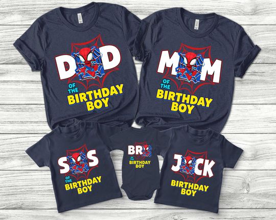 Spidey And His Amazing Friends Shirt/Spidey Family Shirt/Spidey and His Amazing Friends Birthday Tee/Personalized Matching Shirt