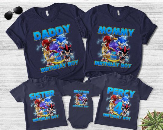 Sonic The Hedgehog 3 Shirt/Sonic 3 Movie Birthday Boy Shirt/Sonic Shirt/Sonic 3 Hedgehog Birthday Shirt/Sonic The Hedgehog Shirt
