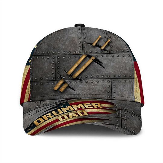 Drummer Dad Hat Father's Day Gift, Classic Cap for Drummer Dad, Drum Lover Gift for Him, Musician Dad Cap, Dad Hat