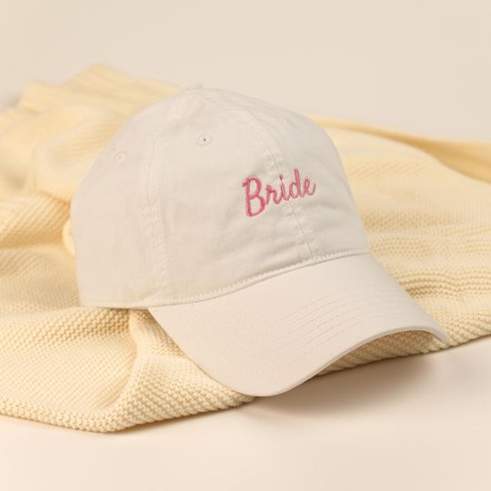 Discover White Embroidered Text Hat Personalized Dad Cap Embroidery Logo baseball hat Bachelorette hats Custom caps Sorority hat Unisex Baseball Cap