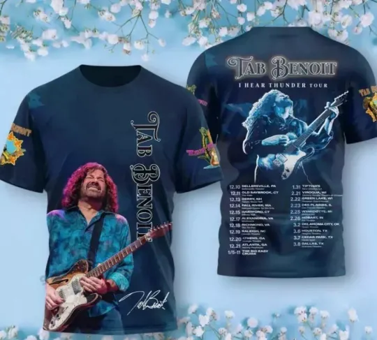 Discover Tab Benoit I Hear Thunder Tour 2025 3D T-shirt