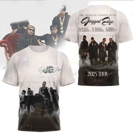 With Jagged Edge 2025 Tour 3D T-shirt