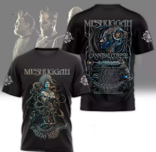 Meshuggah  Cannibal Corpse North American Tour 2025 3D T-shirt