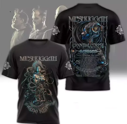 Meshuggah North American Tour 2025 3D T-Shirt