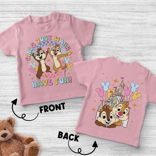 Chip And Dale Girls Just Wanna Have Fun Shirt | Disneyworld Bestie Shirt | Girl Trip Shirt | WDW Summer Vacation Shirt