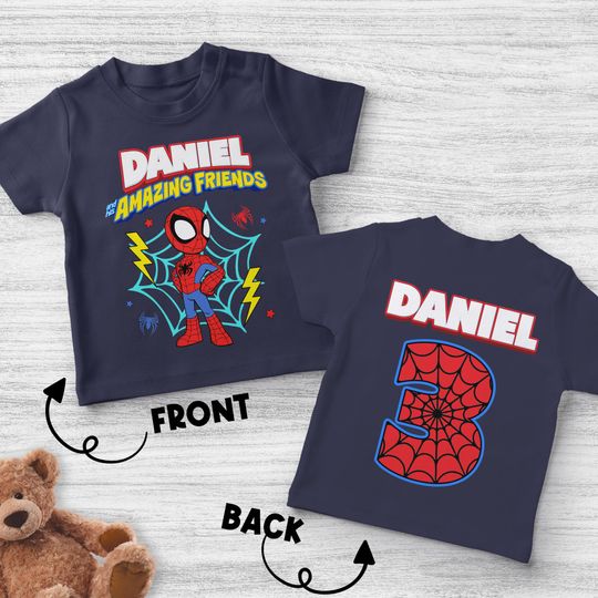 Spidey And His Amazing Friends Shirt/Spidey Family Shirt/Spidey and His Amazing Friends Birthday Tee/Personalized Matching Shirt