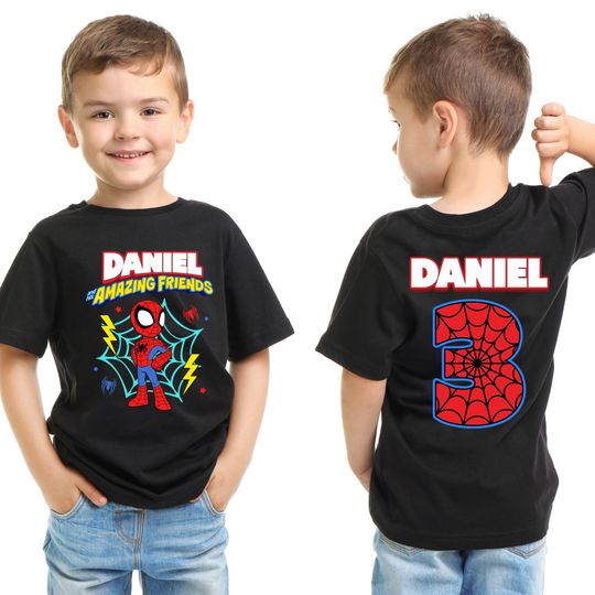 Spidey And His Amazing Friends Shirt/Spidey Family Shirt/Spidey and His Amazing Friends Birthday Tee/Personalized Matching Shirt