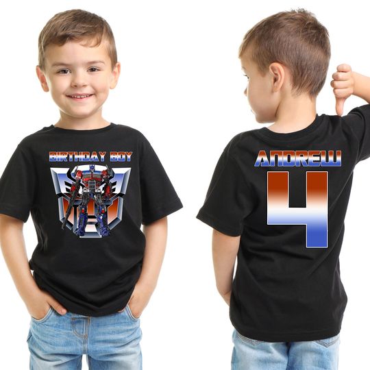 Transformers Birthday Shirt/Transformers Family Shirt/Transformers Bumblebee Optimus Prime Birthday Shirt/Superhero Cartoon Birthday