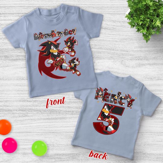 Hedgehog Shadow Sonic 3 Shirt/Shadow Birthday Boy Shirt/Sonic Shirt/Sonic 3 Hedgehog Birthday Shirt/Sonic The Hedgehog Shirt