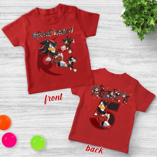 Hedgehog Shadow Sonic 3 Shirt/Shadow Birthday Boy Shirt/Sonic Shirt/Sonic 3 Hedgehog Birthday Shirt/Sonic The Hedgehog Shirt