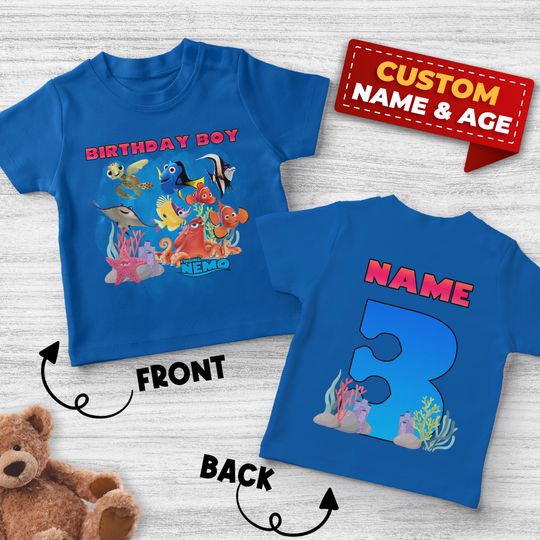 Finding Nemo Birthday Shirt/Finding Nemo Family Birthday Shirt/Custom Family Nemo Shirt/Matching Family Birthday/Family Birthday