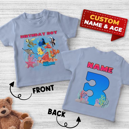 Finding Nemo Birthday Shirt/Finding Nemo Family Birthday Shirt/Custom Family Nemo Shirt/Matching Family Birthday/Family Birthday