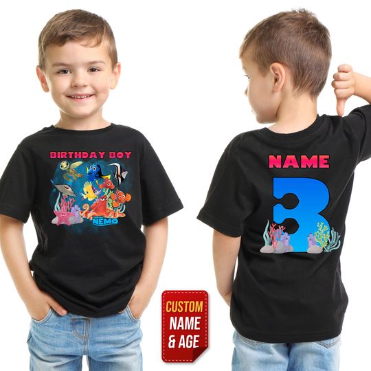 Finding Nemo Birthday Shirt/Finding Nemo Family Birthday Shirt/Custom Family Nemo Shirt/Matching Family Birthday/Family Birthday