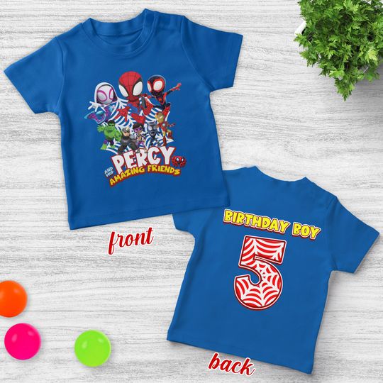Spidey And His Amazing Friends Shirt/Spidey Family Shirt/Spidey and His Amazing Friends Birthday Tee/Personalized Matching Shirt