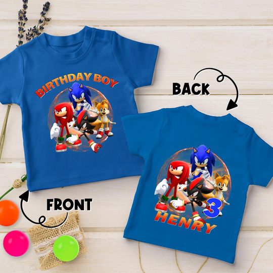 Sonic The Hedgehog 3 Shirt,Sonic 3 Movie Birthday Boy Shirt,Sonic Shirt,Sonic 3 Hedgehog Birthday Shirt,Sonic The Hedgehog Shirt