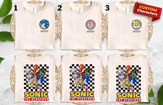 Custom Sonic 3 Birthday Shirt, Tail The Hedgehog Birthday Shirt Personalized with Age and Name, Sonic The Hedgehog Birthday Shirt