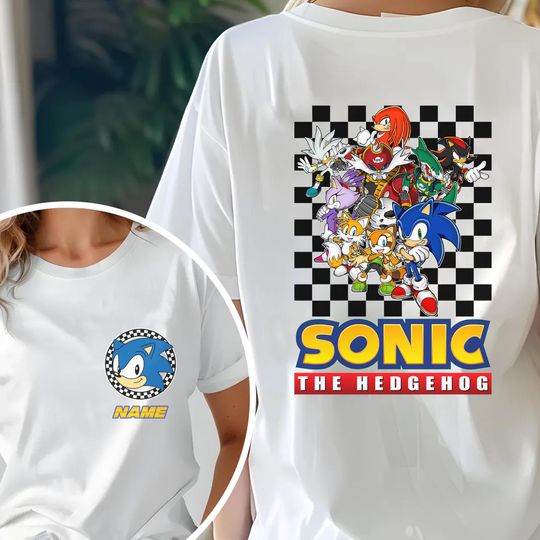 Custom Sonic 3 Birthday Shirt, Tail The Hedgehog Birthday Shirt Personalized with Age and Name, Sonic The Hedgehog Birthday Shirt
