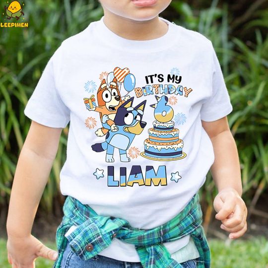 BlueyDad Birthday Party Shirt, Personalized BlueyDad Family Shirt, Custom Birthday Shirt, BlueyDad Toddler Shirt, Custom BlueyDad Family Shirts