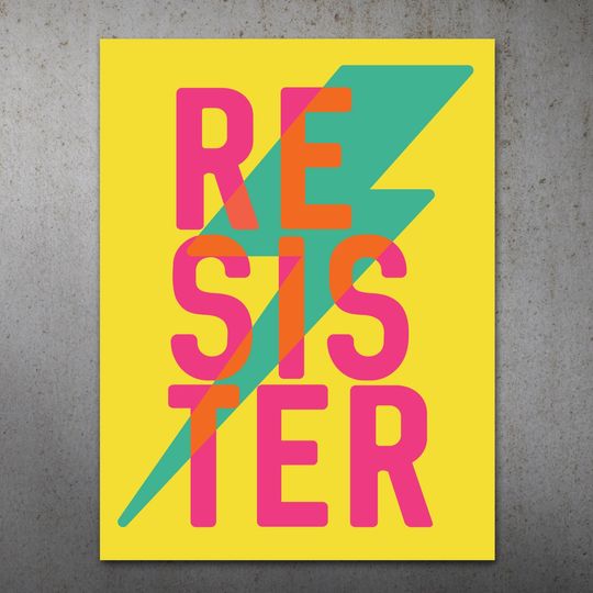 Resister Protest Poster | Anti-Trump Political Protest Sign