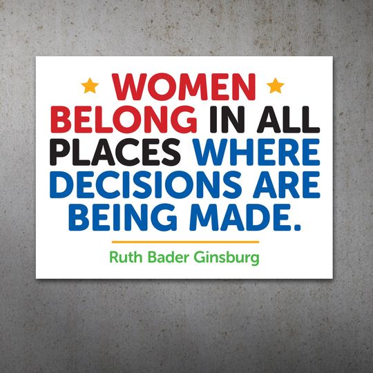 Women Belong Protest Poster |  Women's March, Ruth Bader Ginsburg Sign