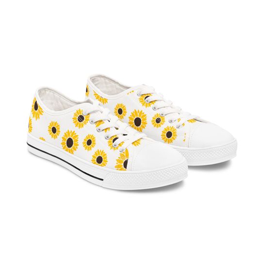 Colorful Sunflower Women's Low Top Sneakers - Casual Spring Footwear