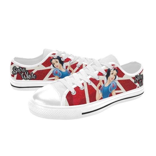 Custom Low Top Shoes Canvas Snow White Unique and Trendy Footwear