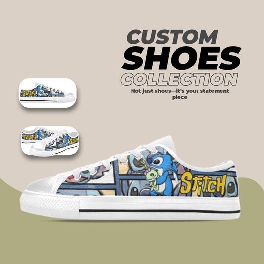 Discover Lilo And Stitch Design Low top Shoes
