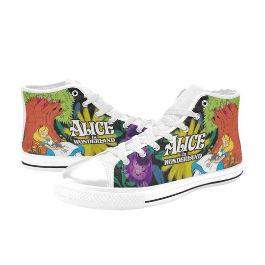 Alice in Wonderland Custom High Top Shoes Unisex Adult and Kids