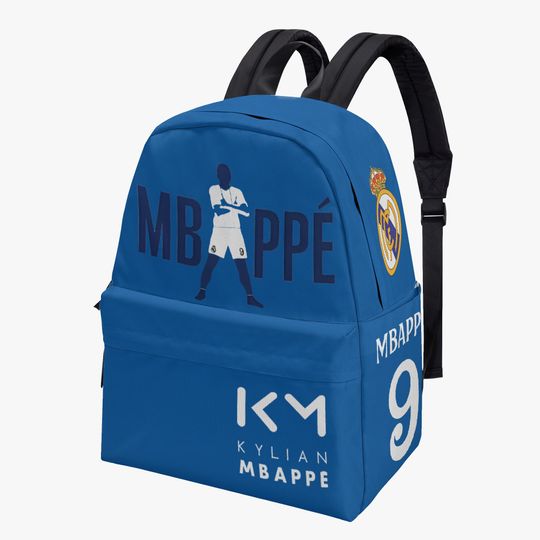 MBAPPE Real Madrid Backpack, Soccer Fan Bag, School Bookbag, Sports Backpack