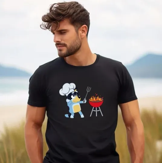 BlueyDad Cartoon Dad T-Shirt, Father's Day T-Shirt, Gift For Your Father Tee