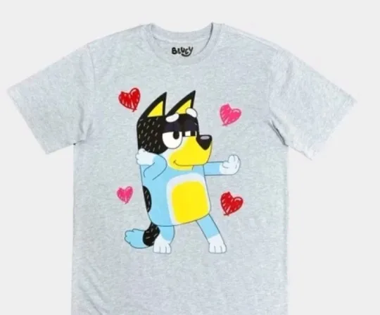 Discover BlueyDad Bandit  Mens Large T-shirt L Hearts Love Valentine’s Day Dad Father Dance