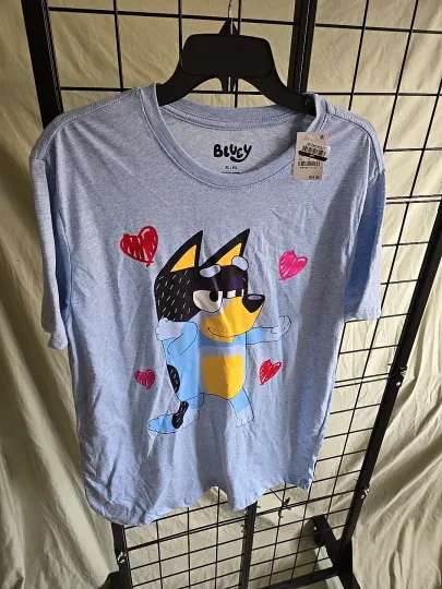 BlueyDad Bandit  Mens XL T-shirt L Hearts Love Valentine’s Day