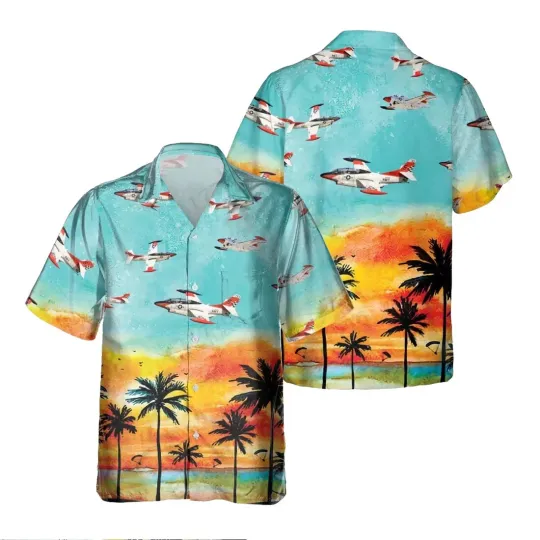 T-2C Buckeye Hawaiian Shirt, Hawaiian Shirt for Men Dad Veteran, Patriot Day