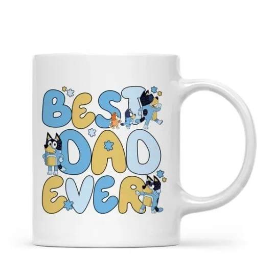 Father's Day Gifts Best Dad Ever BlueyDad Family Gifts For Dad, Kid, Family Mug