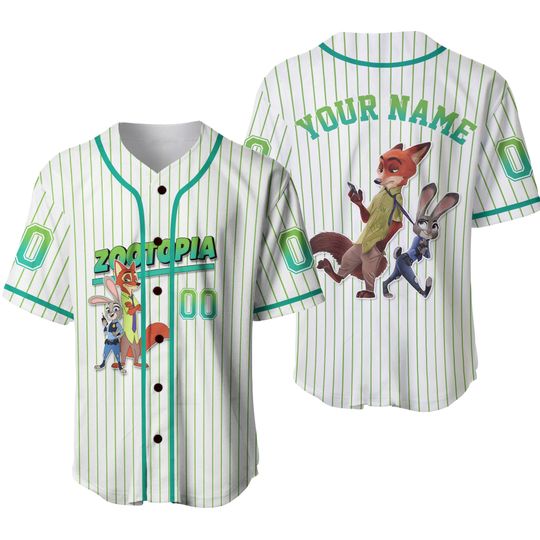 Discover Custom Zootopia Baseball Jersey, Custom Zootopia Jersey, Disney Birthday Gift, Gift For Baseball Fans