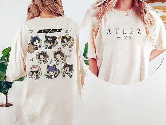 Discover Ateez 2025 World Tour Double Sided T-Shirt