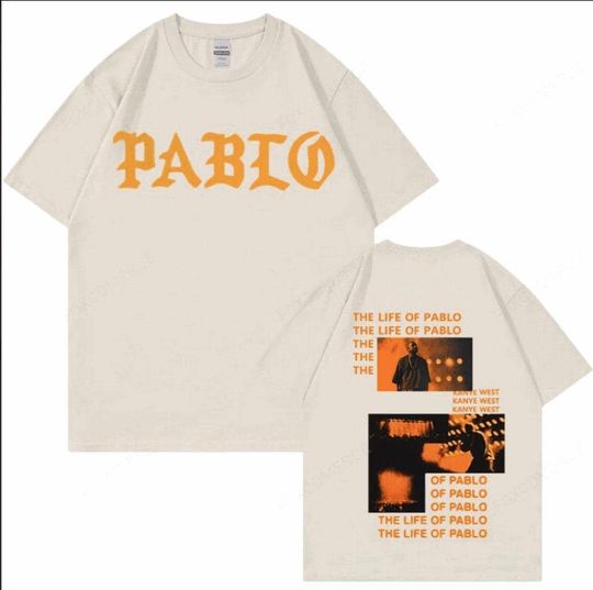 Kanye West The Life of Pablo Graphic Print Double Sided T-Shirt