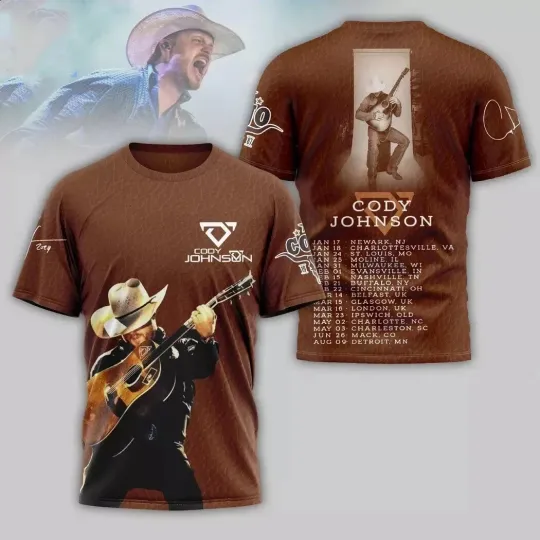 Discover Cody Johnsonn Tour 2025 3D T-Shirt
