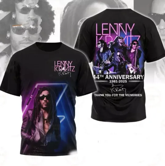Lenny Kravitz 44th Anniversary 3D T-Shirt