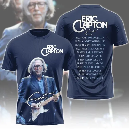 Eric Clapton 2025 Tour 3D T-Shirt